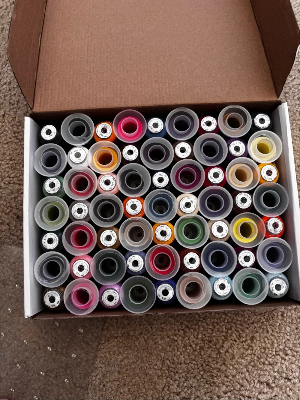Assorted Color Thread Storage Box - Multi-Color Organizer